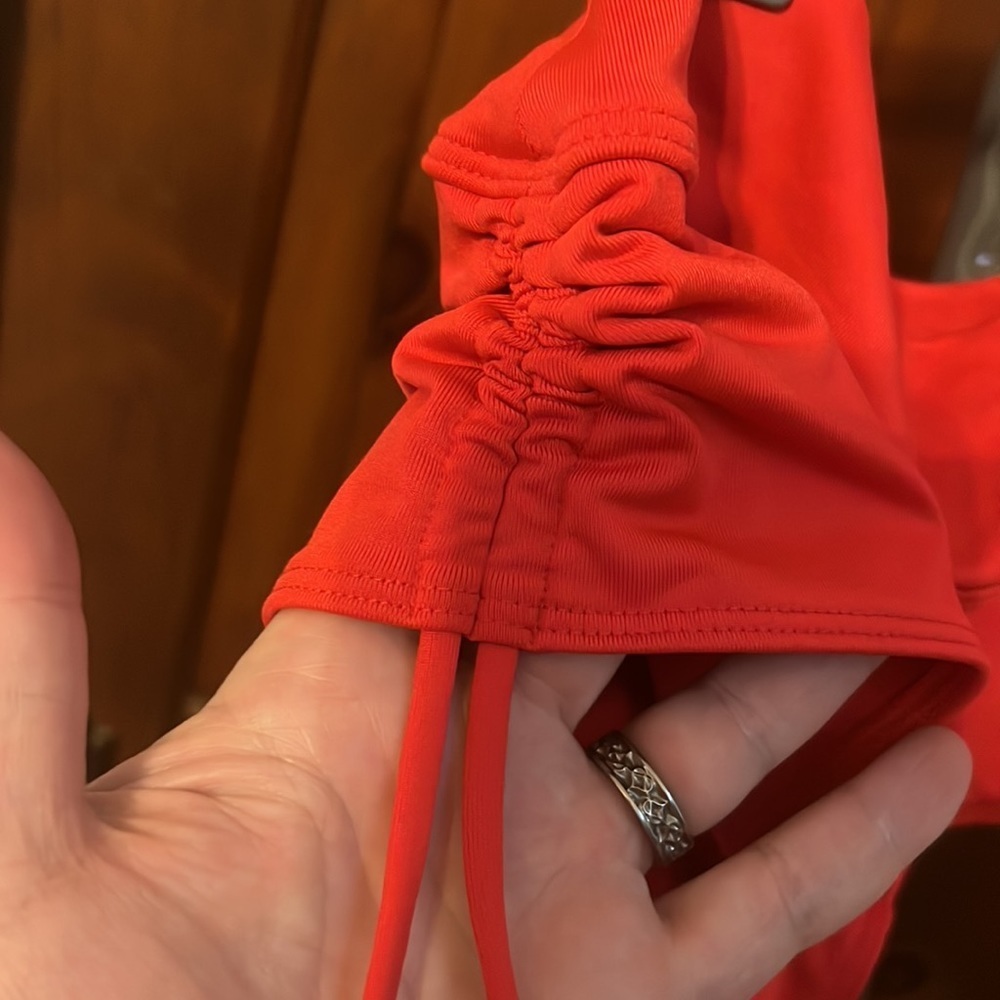 NWOT PINK Victoria’s Secret Red Gym to Swim Wrap Bikini Top & Shorts Size XS - Picture 9 of 16